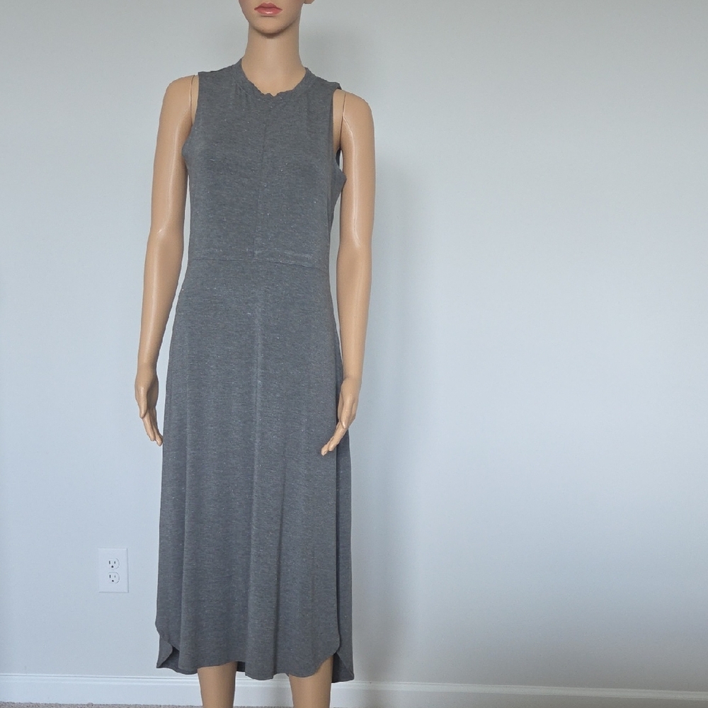 Gray Halter Sheath Midi Dress S